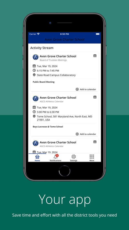 #1. Avon Grove Charter School (iOS) By: Grove Avon Charter School