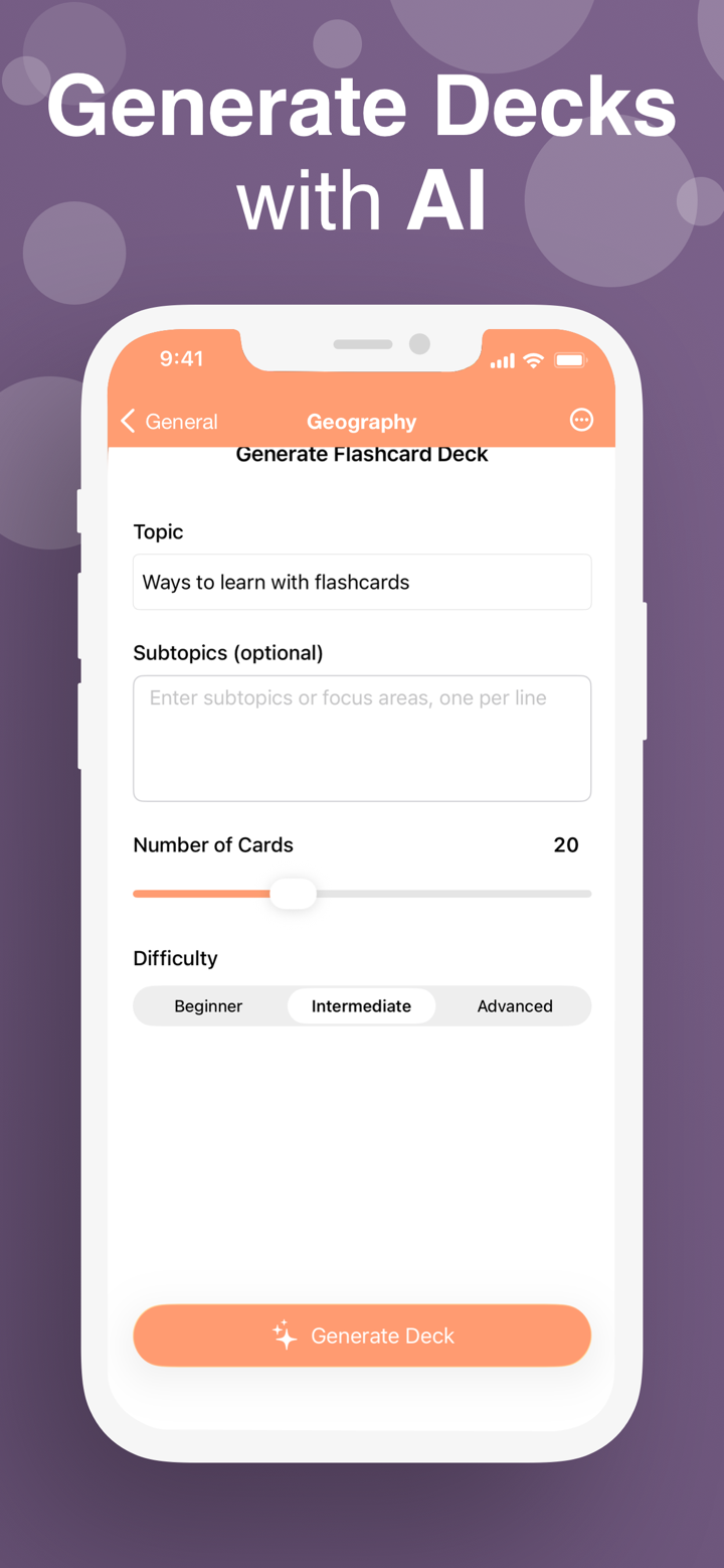 Flashcards maker - AI generate screenshot 2