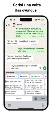 ReplyKit - Risposte rapide screenshot 1