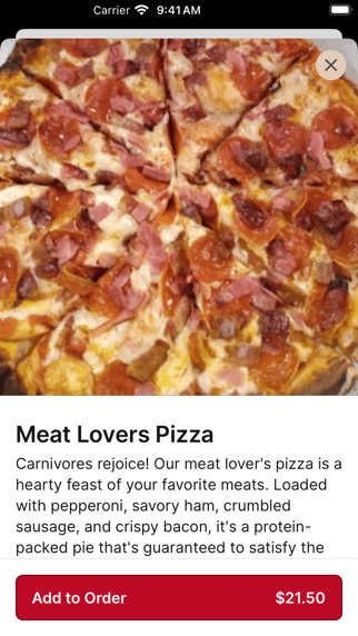 TGS Pizzeria iPhone screenshot 4 - Food & Drink app