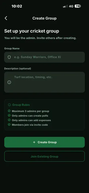 CrickPoll - Cricket Team App screenshot 3