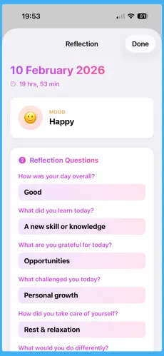 Self Reflection Screenshot 2