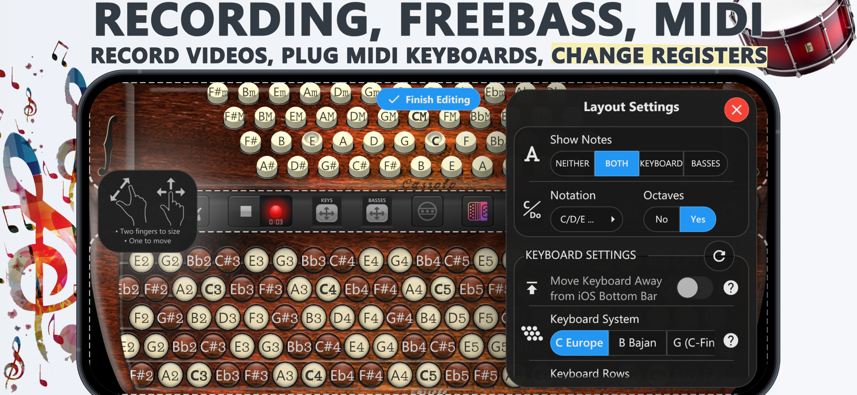 Accordion Chromatic Button