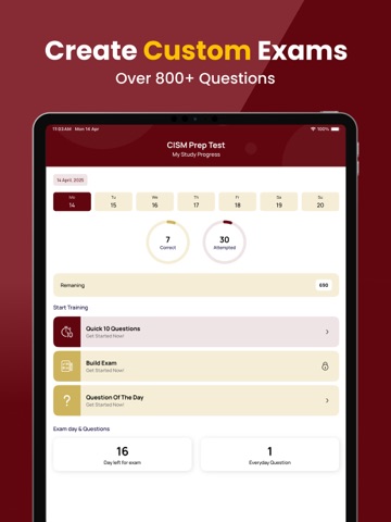 CISM Practice Test & Exam Prep iPad screenshot