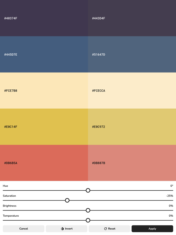 Pigments - Color Palettes iPad screenshot 8 - Graphics & Design app