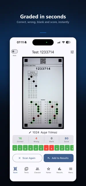 HazirTest — OMR Sheet Scanner screenshot 3