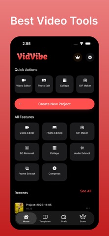 VidVibe – Video & Photo Editor iPhone screenshot