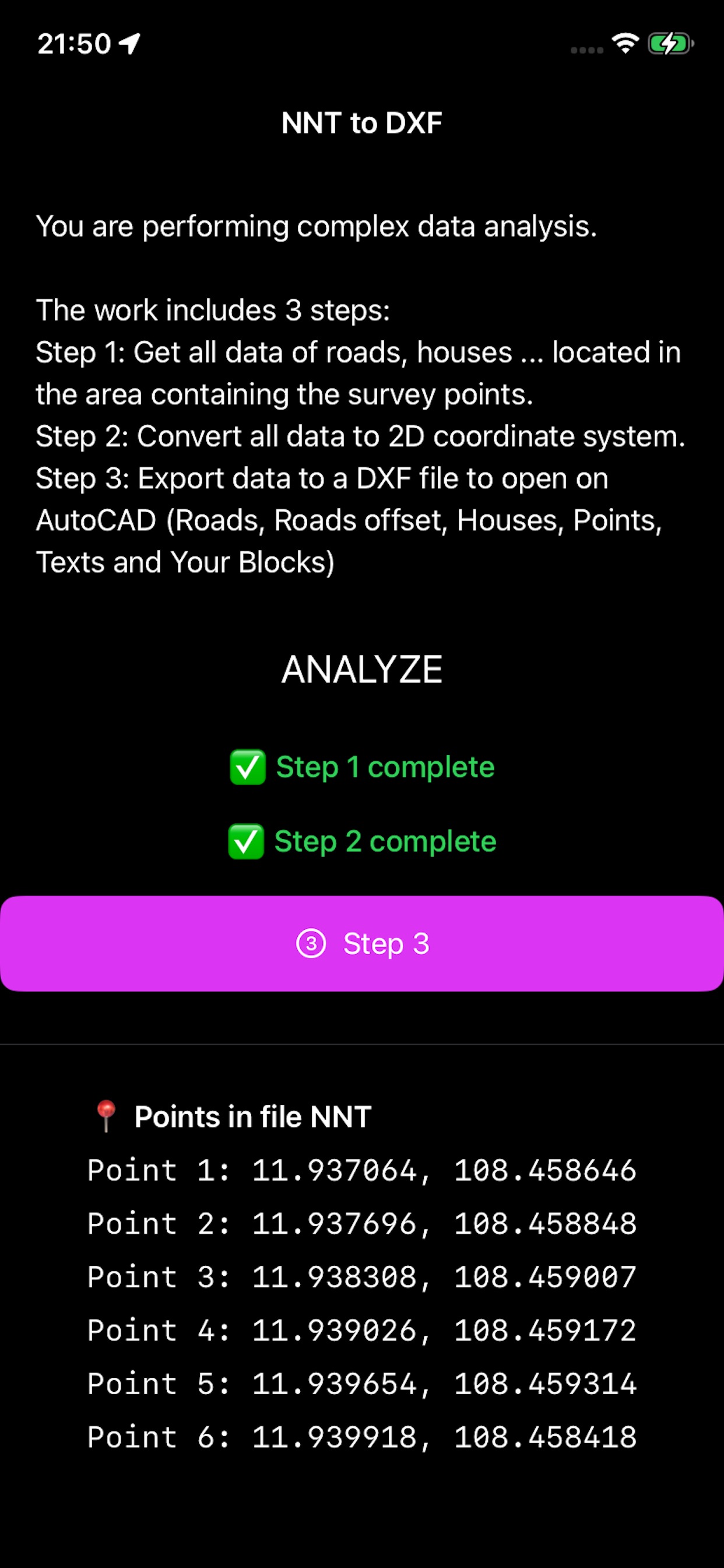 Survey C-Plus: AutoCAD Export