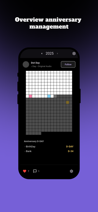 DotDay – 365 Day Grid Diary Screenshot 3 of 6
