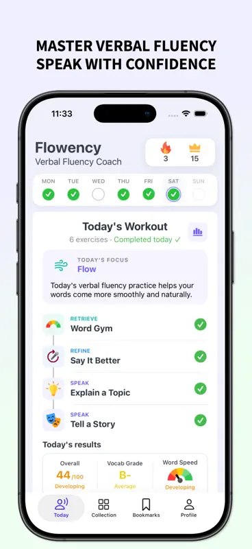 Flowency: Verbal Fluency Coach screenshot 1 of 10