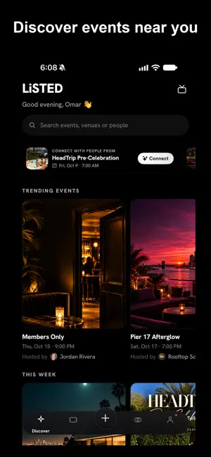 Listed Events screenshot 2