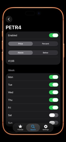 Trade Alert - B3 iPhone screenshot