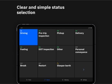 Safe ELD White APP iPad screenshot