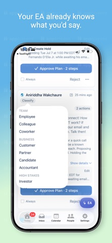 EA.AI: AI executive assistant iPhone screenshot