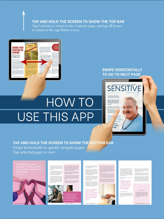 Sensitive Living Magazine iPad screenshot 2 - Lifestyle app