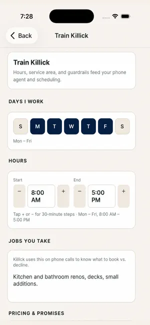 Killick: AI Receptionist screenshot 3