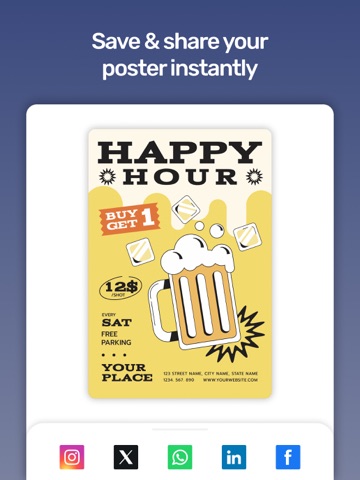 Poster Design Maker - Flyer iPad screenshot