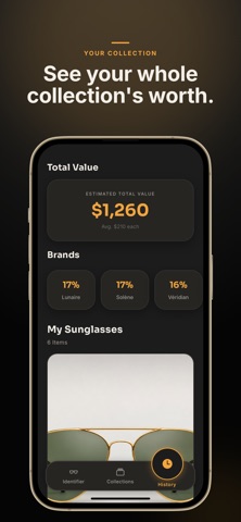 Soleil: AI Sunglass Value Scan iPhone screenshot