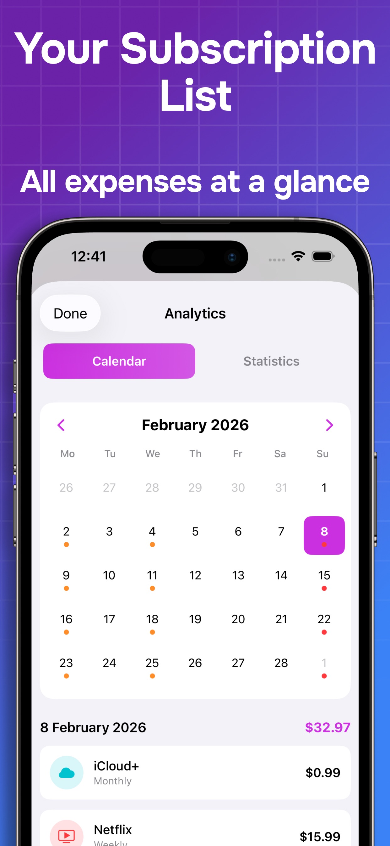 Subscription Tracker - Bills screenshot 4
