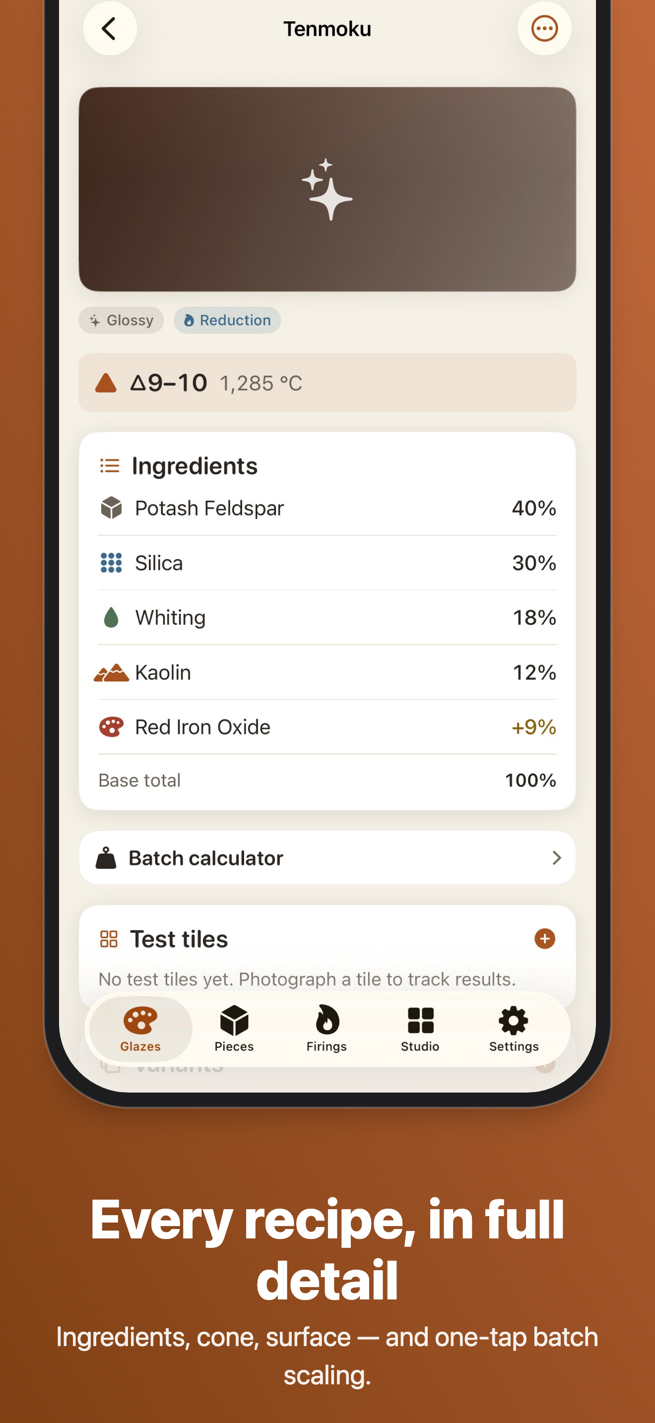 Cone6: Glaze & Kiln Log screenshot 3