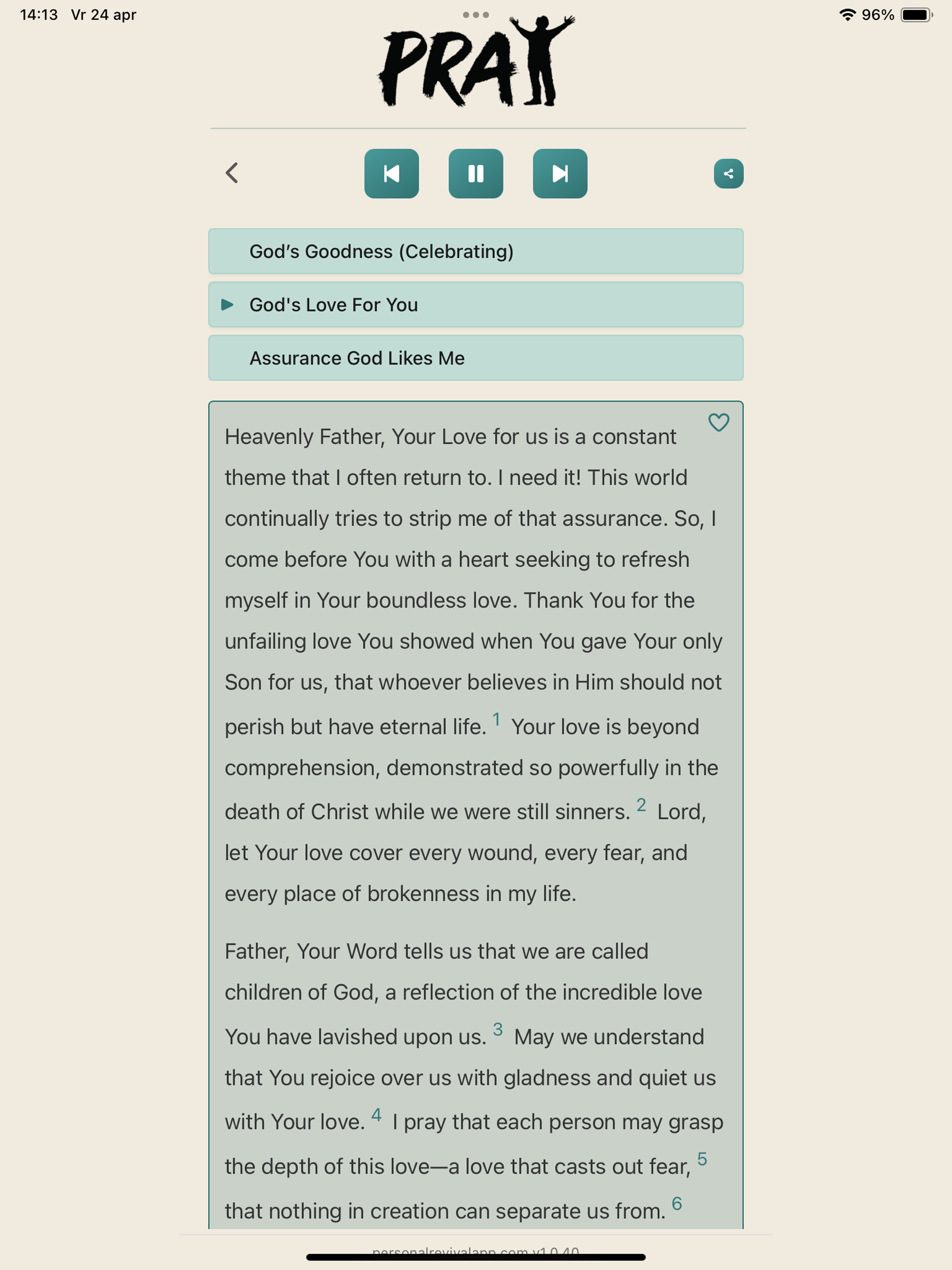 Personal Revival App