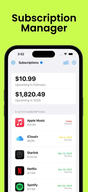 Subscription Manager - SubKit screenshot 1