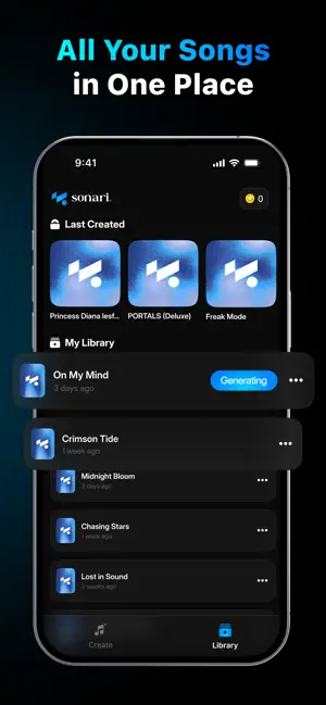 Sonari: AI Music Generator iPhone screenshot 5