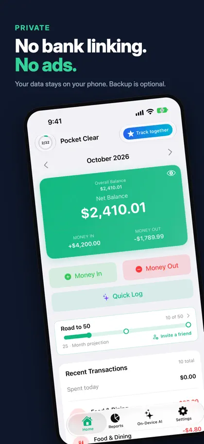 Screenshot 3 von 6 zu Pocket Clear: Expense Tracker