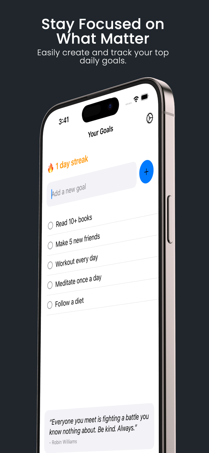 Clarity Daily Goal Reminder