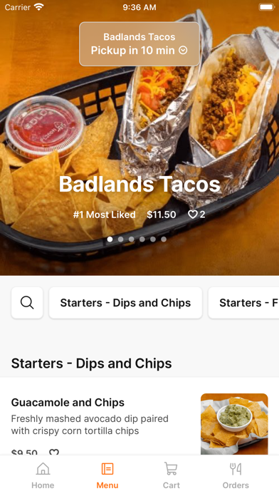 Badlands Tacos iPhone screenshot 2 - Food & Drink app