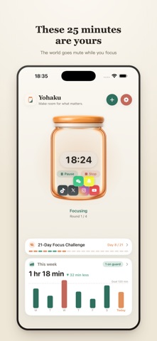 Yohaku: App Blocker & Limit Screenshot 3 of 6
