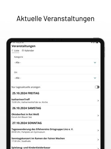 Meine Region Linz iPad screenshot