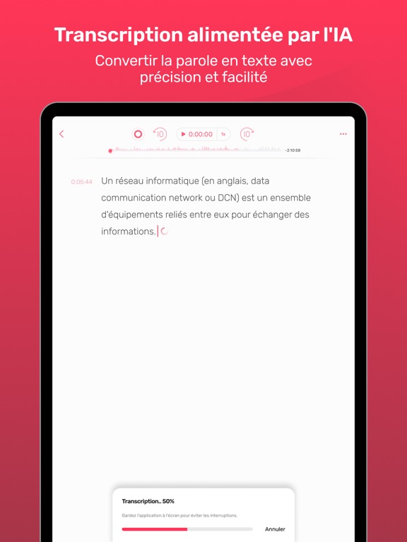 Screenshot #5 pour Noted. Enregistrer, Transcrire