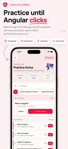 Learn Angular & TypeScript iPhone screenshot