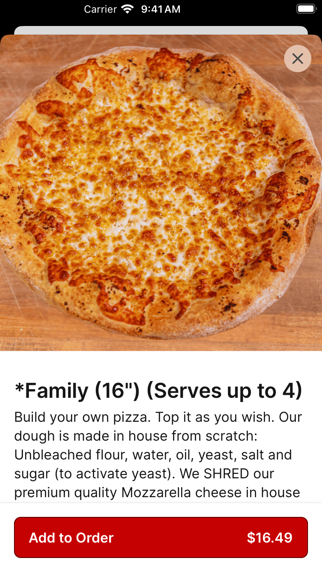 Screenshot 3 of Mattenga's Pizzeria App