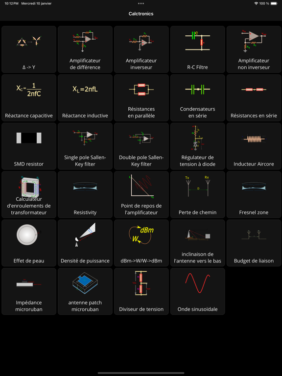 Screenshot #5 pour ElectroCalc ordinateur