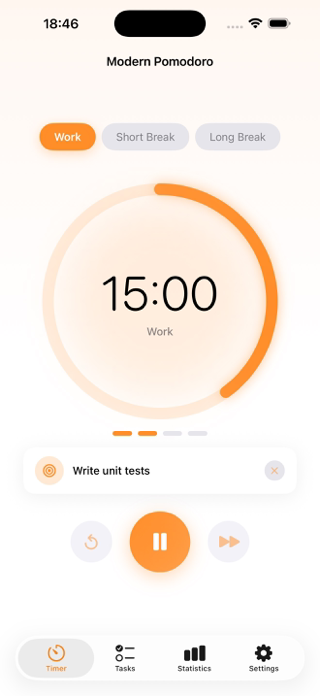 Pomodoro - Focus & Tasks Screenshot 1 of 3