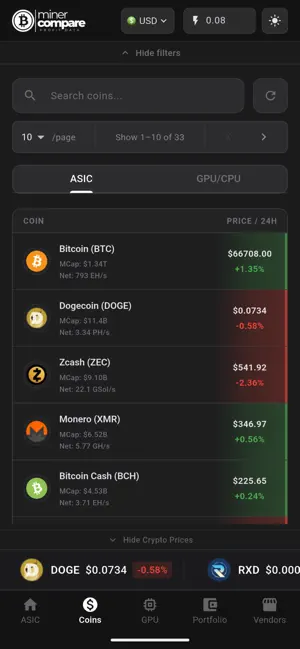 MinerCompare screenshot 4