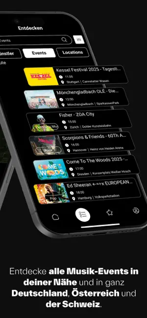 2NITE | Dein Musik-Event Radar iPhone screenshot 2