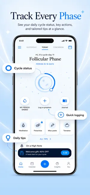 Oly: Period & Cycle Tracker screenshot 1