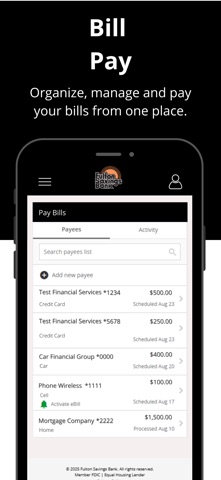 Fulton Savings Mobile Banking iPhone screenshot