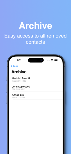 ‎Temporary Contacts Pro Screenshot