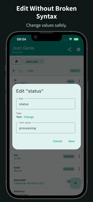 Json Genie: JSON Editor/Viewer Screenshot 3 of 8