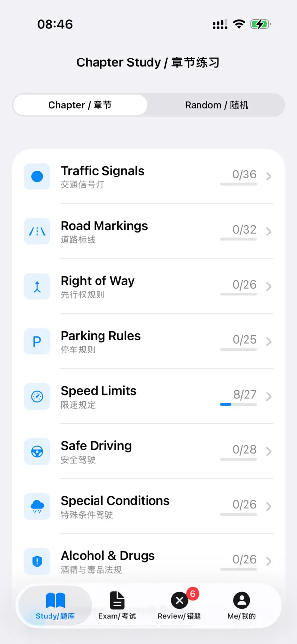 Screenshot #1 pour MA RMV Permit Test Chinese