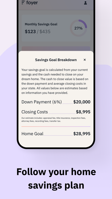 Foyer Home Savings Screenshot
