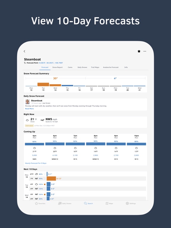 Screenshot #4 pour OpenSnow: Weather Forecast