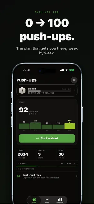 Push Ups 100 - Pushup Counter screenshot 1