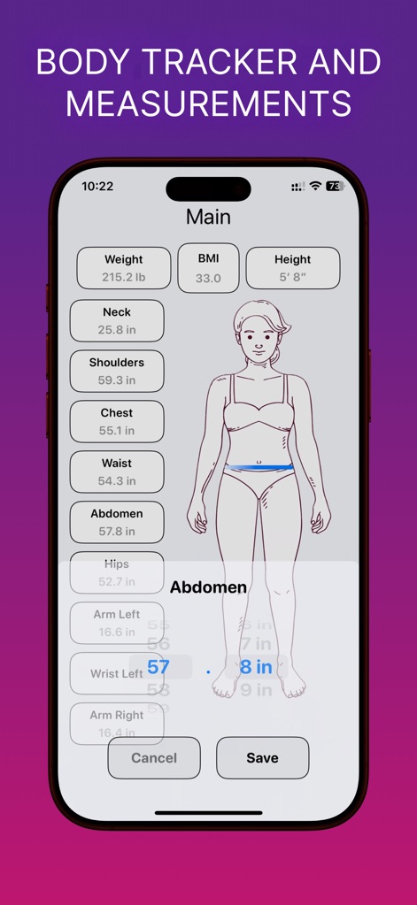 Body Tracker & Measurements - Health & Fitness App | MWM