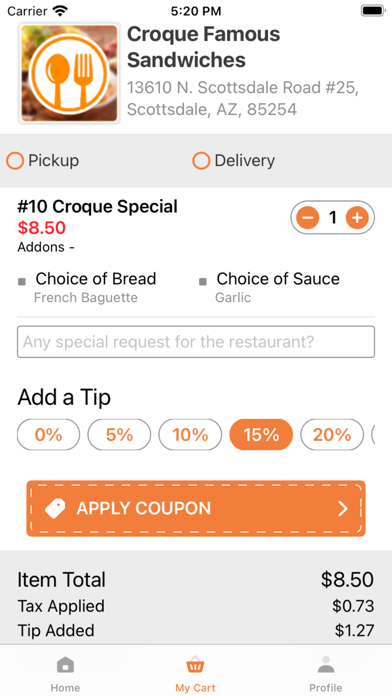 Croque Famous Sandwiches Screenshot
