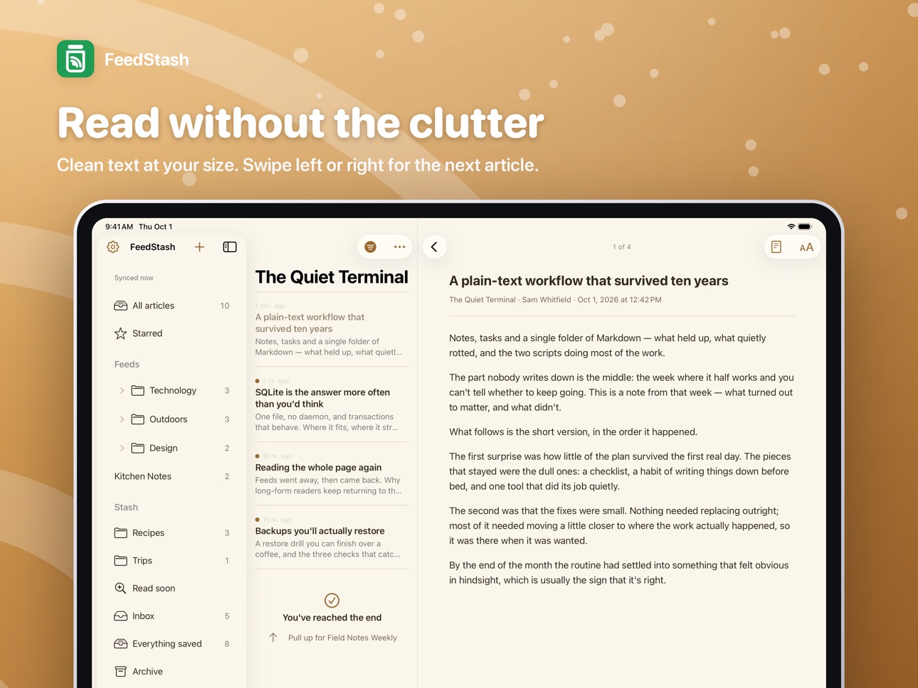 Screenshot 9 of FeedStash: RSS & Read Later